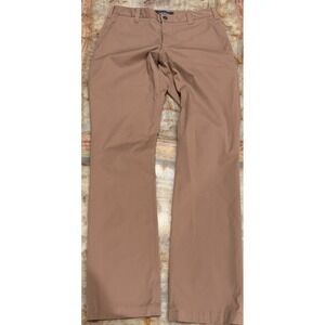 Bluffworks Mens Chino Pants Brown Straight Leg Flat Front Utility Outdoor 32x34